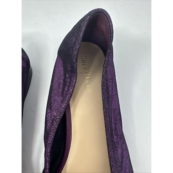 Cole Haan Janelle OT.Ballet Open Toe Leather Flats Masquerade SZ 8 B Purple - Picture 4 of 12